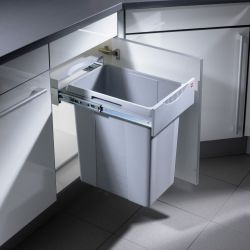 Hailo Easy-Cargo - 400mm door, single bin - under drawerline pull out single kitchen cupboard bin