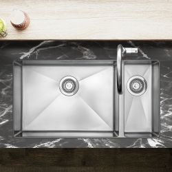Clearwater Jazz Stainless Steel 800mm 1.5 Bowls Inset or Undermount Kitchen Sink