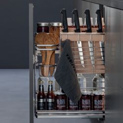 Pull Out Storage Unit, Multi-Purpose, for Cabinet Width 300 mm, Soft Closing Runners