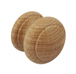 End Grain 44mm Oak Kitchen Door Turned Knob