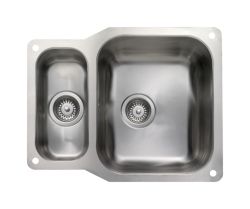 Rangemaster Atlantic Classic Polished Stainless steel 1.5 bowl Undermount Kitchen Sink
