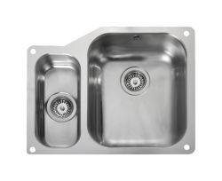 Rangemaster Atlantic Classic Polished Stainless steel 1.5 bowl Undermount Kitchen Sink - UB3515