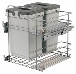 Kombi over extension - 500mm door, 2 bins - pull out kitchen cupboard bin