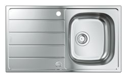 Grohe K200 Satin Stainless steel 390 mm Single bowl Inset Kitchen Sink with drainer - 31 576 SD0