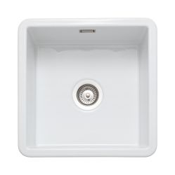 Rangemaster Rustique White Ceramic 400mm Undermount or Insetmount Kitchen Sink