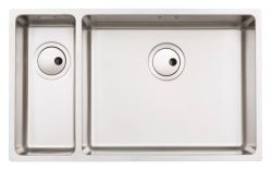 Abode Matrix R15 Brushed Stainless steel 1.5 bowl Inset or Undermount Kitchen Sink