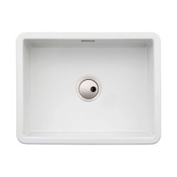 Abode Sandon White Ceramic 401 mm Inset or Undermount Kitchen Sink