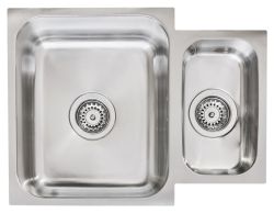 Hafele Christina Polished Stainless steel 1.5 bowl Undermount Kitchen Sink