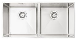 Hafele Lido Satin Stainless steel 2 bowl Undermount Kitchen Sink