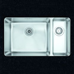 Clearwater Salsa Brushed Stainless steel 1.5 bowl Undermount Kitchen Sink - 740mm