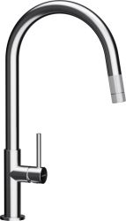Schock Talia pull-out spray kitchen tap in chrome with single lever control and 360° swivelling spout