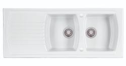 Clearwater Sonnet Ceramic Double bowl Inset Kitchen Sink