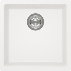 Schock CRISTADUR Kaia N-100 single bowl undermount sink  400mm width  top-down view showing bowl depth and waste outlet