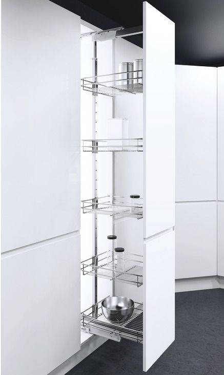 Pull Out Ladle Rack Pull Out Larder Unit, Complete Set, Centre Mounting, Height Adjustable ...