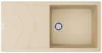 Clearwater Rio Moonstone Granite 480 mm Single bowl Large Inset Kitchen Sink with drainer