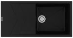 Clearwater Rio Nero Granite 480 mm Single bowl Large Inset Kitchen Sink with drainer