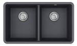 Clearwater Nova Quarex Granite Double bowl Inset or Undermount Kitchen Sink - Slate Grey