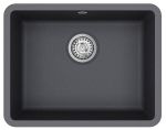 Clearwater Nova Quarex Granite 535 mm Single bowl Inset or Undermount Kitchen Sink - Slate Grey