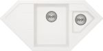 Schock CRISSTADUR Signus C150  2 Bowls Inset Granite Composite Corner Kitchen Sink and Drainer - Polaris White
