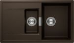 Schock CRISTADUR Mono D-150 1.5 Bowls Inset Granite Composite Kitchen Sink and Drainer - Bronze Grey
