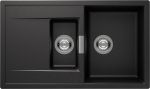 Schock CRISTADUR Mono D-150 1.5 Bowls Inset Granite Composite Kitchen Sink and Drainer - Stone Grey