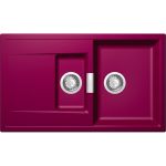 Schock CRISTADUR Mono D-150 1.5 Bowls Inset Granite Composite Kitchen Sink and Drainer - Berry Red