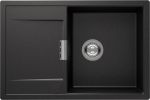 Schock CRISTADUR Mono D100 385 mm Single Bowl Inset Granite Composite Kitchen Sink and Drainer - Stone Chrome
