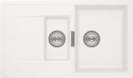 Schock CRISTADUR Mono D-150 1.5 Bowls Inset Granite Composite Kitchen Sink and Drainer - Polaris White