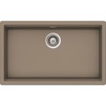 Schock CRISTADUR Green Line : Kiruna N100XL 700 mm Single Bowl Undermount Granite Composite Kitchen Sink - Twilight Beige
