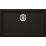 Schock CRISTADUR Green Line : Kiruna N100XL 700 mm Single Bowl Undermount Granite Composite Kitchen Sink - Night Black