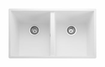 Double Bowl Undermount Sink, Igneous Granite, Rangemaster Oridian