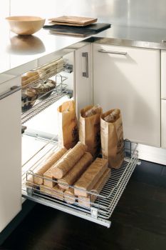 Pull Out Chrome Wire Basket, for Door Front Fixing Cabinets