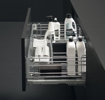 Pull Out Basket Set, Undersink, Chrome Wire, Soft Closing