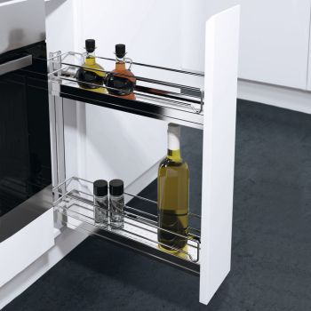 Storage Basket Set, for Cabinet Width 150 mm, 90°, Vauth-Sagel VS SUB Slim - Chrome plated