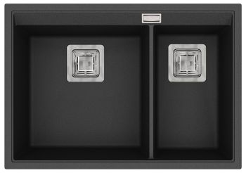 Clearwater CAPRI QUAREX 1.75 Bowls Inset,Undermount Granite Composite Kitchen Sink