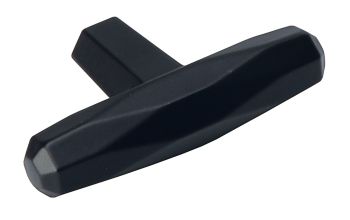 Häfele St. Vincent T knob in black bronze  64mm diameter zinc alloy decorative kitchen handle with 37mm projection