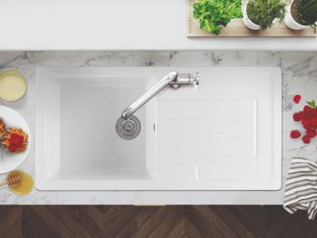 Clearwater Jarla Ceramic Single bowl Inset Kitchen Sink