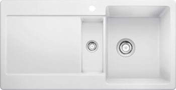 Clearwater Melody Ceramic 1.5 bowl Inset Kitchen Sink with drainer