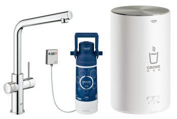 Grohe Red II Duo L-Spout 3 Litres Instant Hot Water and Mixer Tap