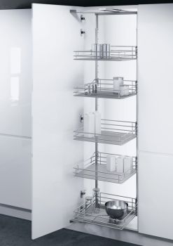 Vauth-Sagel Tal Gate, Swing Out Larder Unit - Saphir Mesh Chrome Wire Baskets