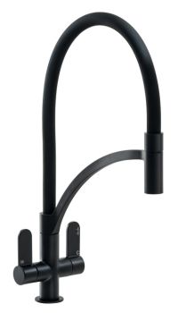 Abode Genio Professional C-Spout Dual Lever with Pull Out Spray Mixer Tap