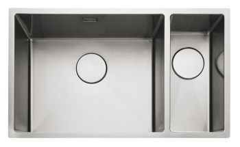 Rangemaster Kube Brushed Stainless steel 1.5 bowl Large Inset or Undermount Kitchen Sink