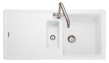 Rangemaster Elements Granite 1.5 bowl Inset Kitchen Sink with drainer