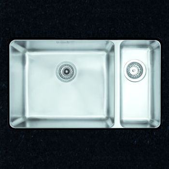 Clearwater Salsa Brushed Stainless steel 1.5 bowl Undermount Kitchen Sink - 740mm
