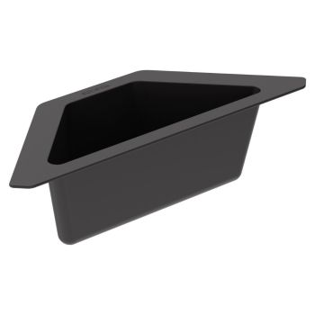 Schock anthracite plastic kitchen sink corner bowl accessory with angled design for corner installation