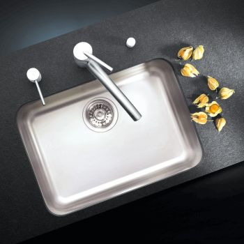 Clearwater Tango Undermount Stainless Steel 480mm Single Bowl Inset or Undermount Kitchen Sink