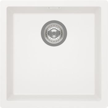 Schock CRISTADUR Kaia N-100 single bowl undermount sink  400mm width  top-down view showing bowl depth and waste outlet