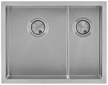 Clearwater Volta Brushed Stainless steel 1.5 bowl Inset or Undermount Kitchen Sink - 575mm