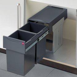 Hailo Tandem - 300mm door, 2 bins - under sink pull out kitchen cupboard bin