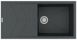 Clearwater Rio Granite 480 mm Single bowl Large Inset Kitchen Sink with drainer